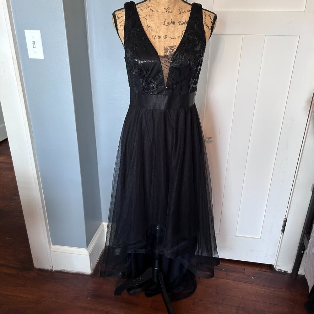 Asymmetrical Black Dress